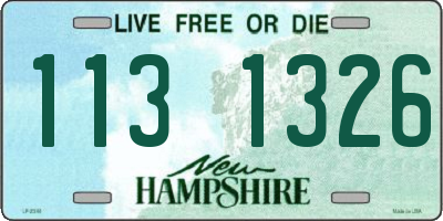 NH license plate 1131326