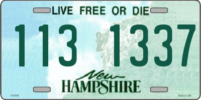 NH license plate 1131337