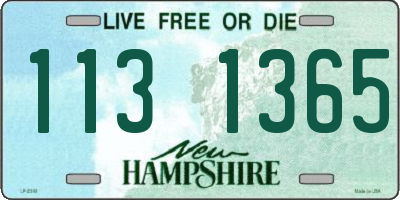 NH license plate 1131365