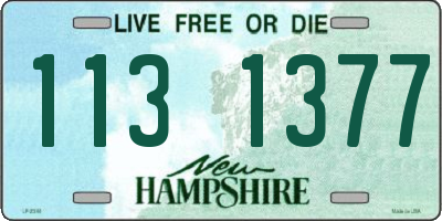 NH license plate 1131377
