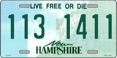 NH license plate 1131411