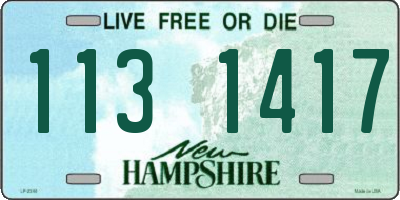 NH license plate 1131417