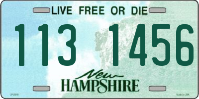 NH license plate 1131456