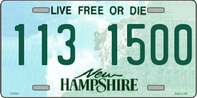 NH license plate 1131500