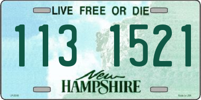 NH license plate 1131521
