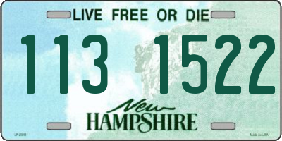 NH license plate 1131522