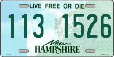 NH license plate 1131526