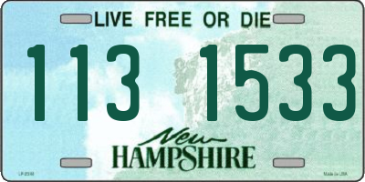 NH license plate 1131533