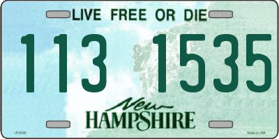 NH license plate 1131535