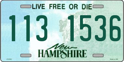 NH license plate 1131536