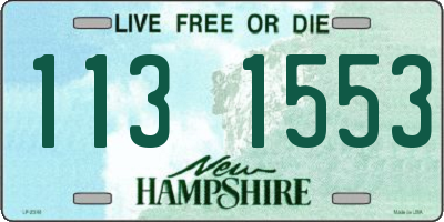 NH license plate 1131553