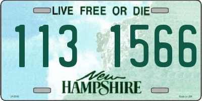 NH license plate 1131566