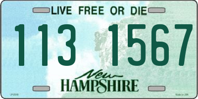 NH license plate 1131567