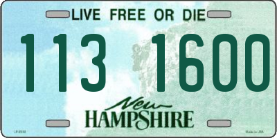NH license plate 1131600