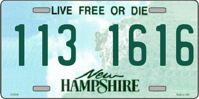 NH license plate 1131616