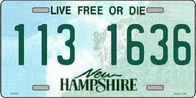 NH license plate 1131636