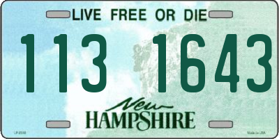 NH license plate 1131643