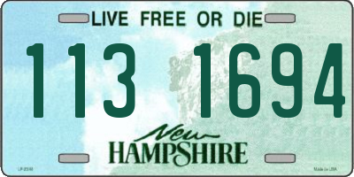 NH license plate 1131694