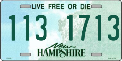 NH license plate 1131713