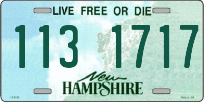 NH license plate 1131717