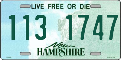 NH license plate 1131747