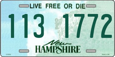 NH license plate 1131772