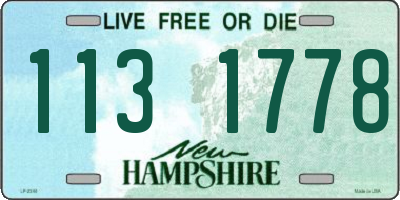 NH license plate 1131778