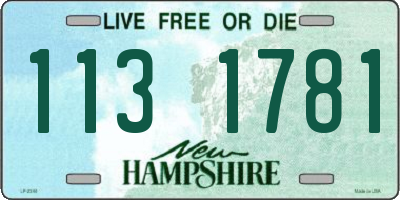 NH license plate 1131781
