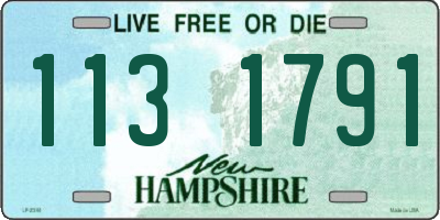 NH license plate 1131791