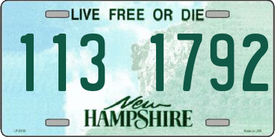 NH license plate 1131792