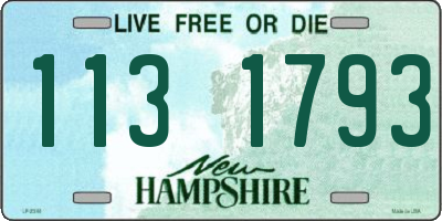 NH license plate 1131793