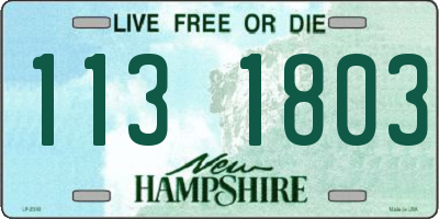 NH license plate 1131803