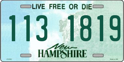NH license plate 1131819