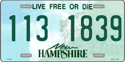 NH license plate 1131839