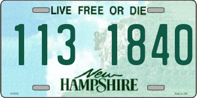 NH license plate 1131840
