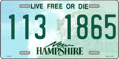 NH license plate 1131865