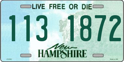 NH license plate 1131872