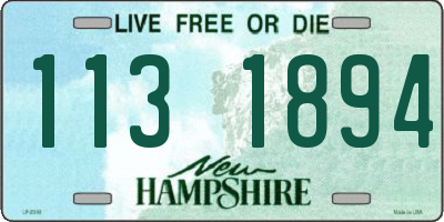NH license plate 1131894