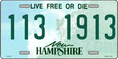 NH license plate 1131913