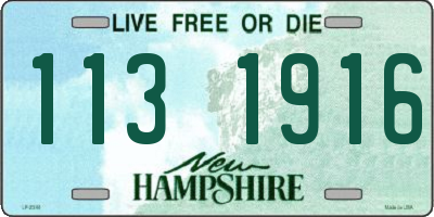 NH license plate 1131916