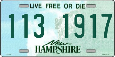 NH license plate 1131917