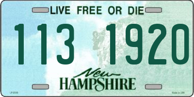 NH license plate 1131920