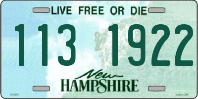 NH license plate 1131922