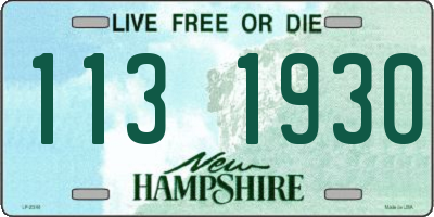 NH license plate 1131930