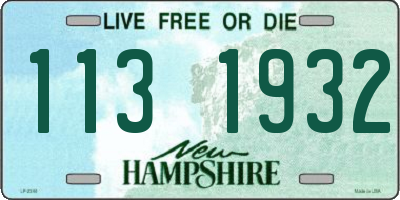 NH license plate 1131932