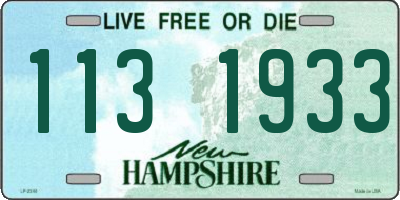 NH license plate 1131933