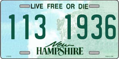 NH license plate 1131936