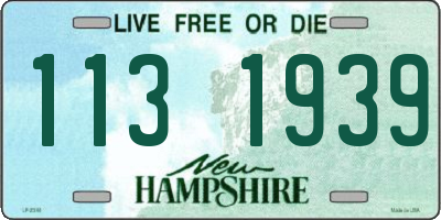NH license plate 1131939