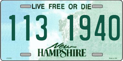 NH license plate 1131940