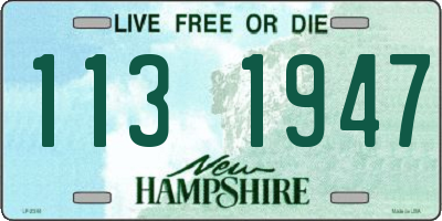 NH license plate 1131947